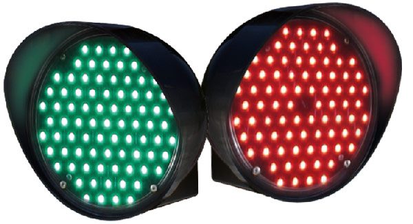 Δίχρωμο φανάρι διάβασης Ø 210 mm – 230 V – Κόκκινο / Πράσινο