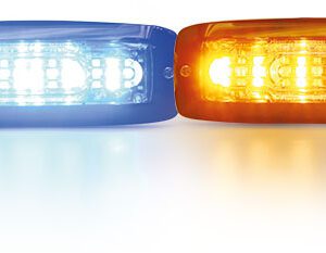 Δίχρωμη φωτιστική κεφαλή κεχριμπάρι/μπλε - 12–24 V