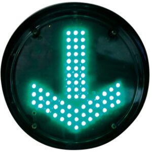 Φανάρι διάβασης Ø 210 mm – Πράσινο βέλος – LED – 230V
