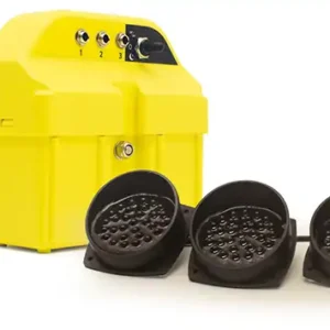 Tri-flash kit Ø 70 with 30 LEDs 2 batteries case power supply