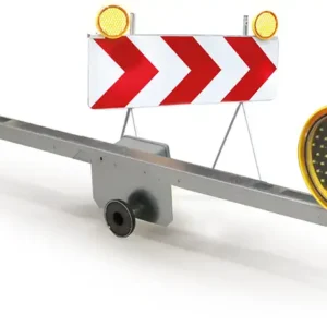 Pre-equipped bar for metal sheet signs with bi-flash Ø 200 with 80 LEDs  Rechargeable battery power supply