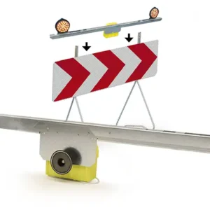 PRE-EQUIPPED BAR FOR METAL SHEET SIGNS  2 batteries case power supply