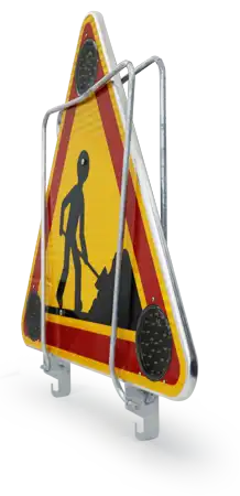 Lighting triangle 1000 tri-flash Ø 130 with 30 LEDs 2 batteries case power supply - Image 3