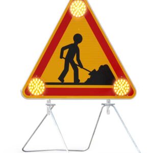 Lighting triangle 1000 tri-flash Ø 130 with 30 LEDs • Rechargeable battery power supply