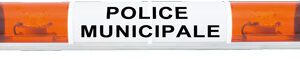 LIGHT BAR LED - 4 LIGHTS (ORANGE-BLUE) - 12/24 V - 1400 mm - WITH TEXT -
